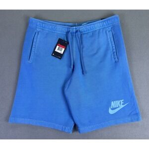 Nike Sweat Shorts Large Blue Vintage Wash Sportswear Gym Training Lounge New